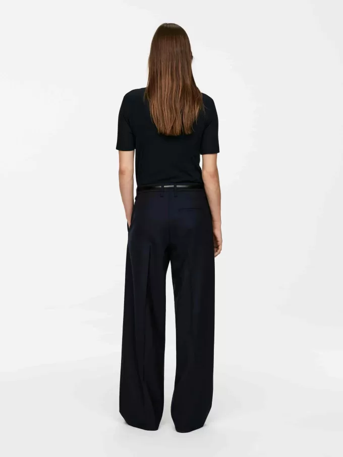 Pantalones de lana Hopsack