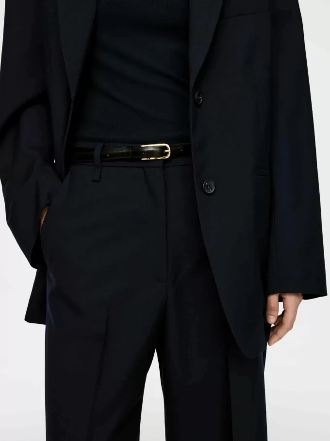 Pantalones de lana Hopsack