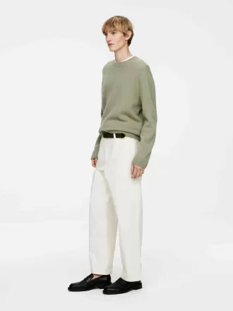 Pantalones relajados de lona