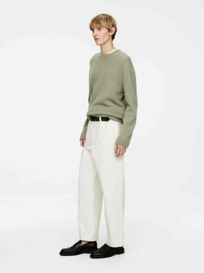 Pantalones relajados de lona Pantalones relajados de lona