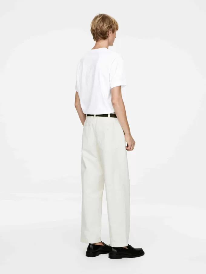 Pantalones relajados de lona Pantalones relajados de lona