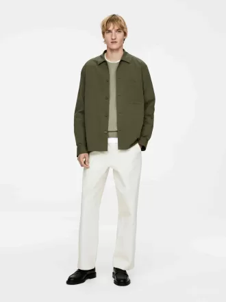 Pantalones relajados de lona