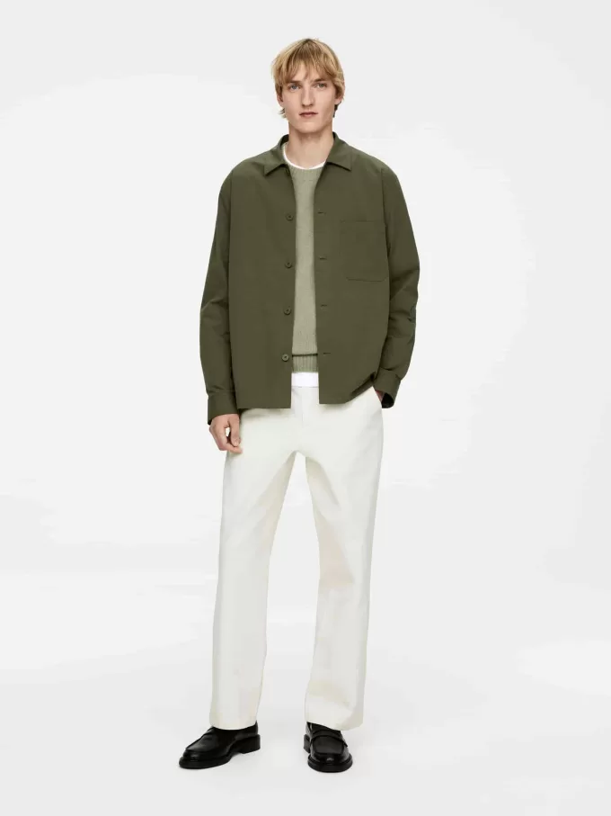 Pantalones relajados de lona Pantalones relajados de lona