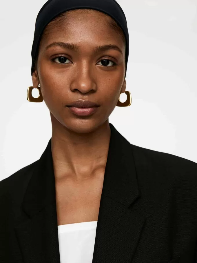 Pendientes de aro chapados en oro Pendientes de aro chapados en oro