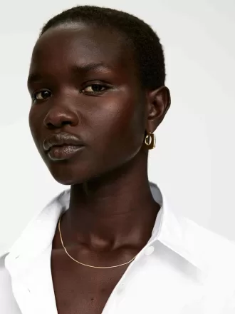 Pendientes de aro chapados en oro Pendientes de aro chapados en oro