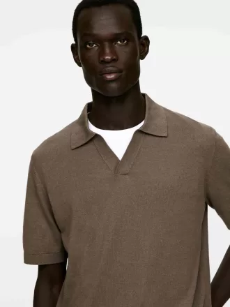 Polo de lino y algodón