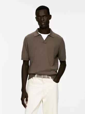 Polo de lino y algodón