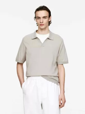 Polo de lino y algodón