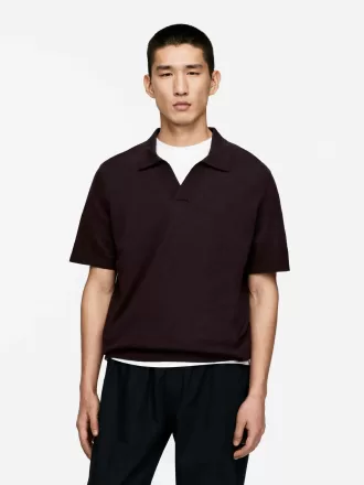 Polo de lino y algodón