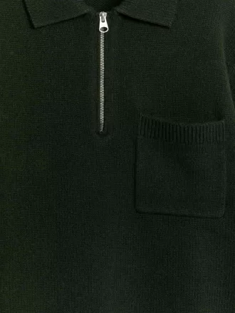 Polo de punto de lana con cremallera