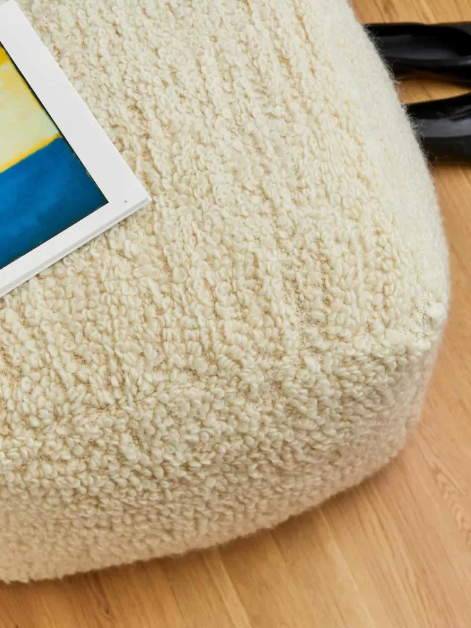 Puf de lana de algodón Puf de lana de algodón