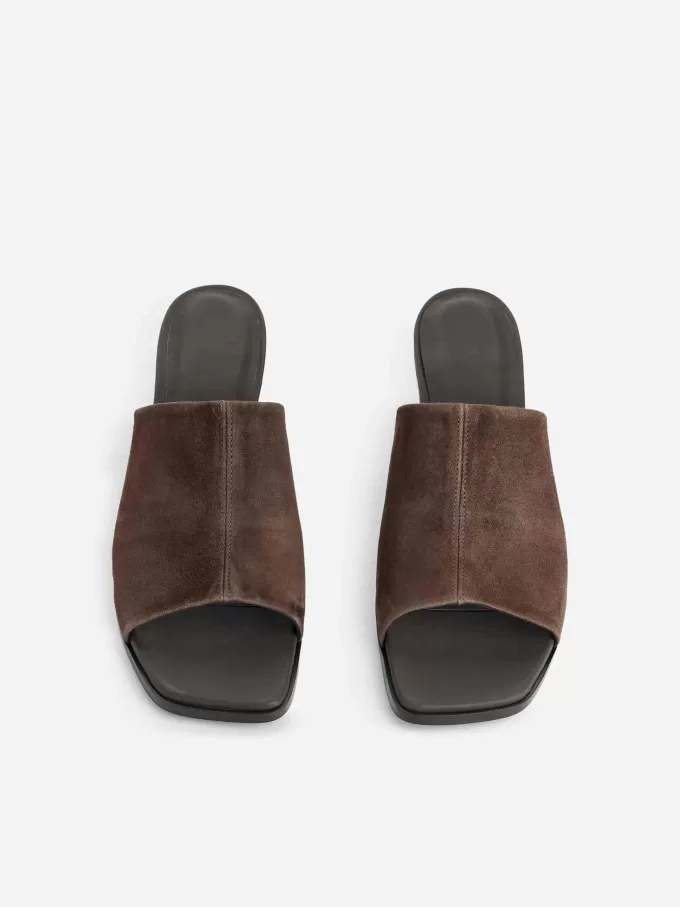 Sandalias Tacón Medio Ante Sandalias Tacón Medio Ante