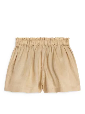 Shorts anchos de lino