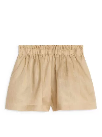 Shorts anchos de lino