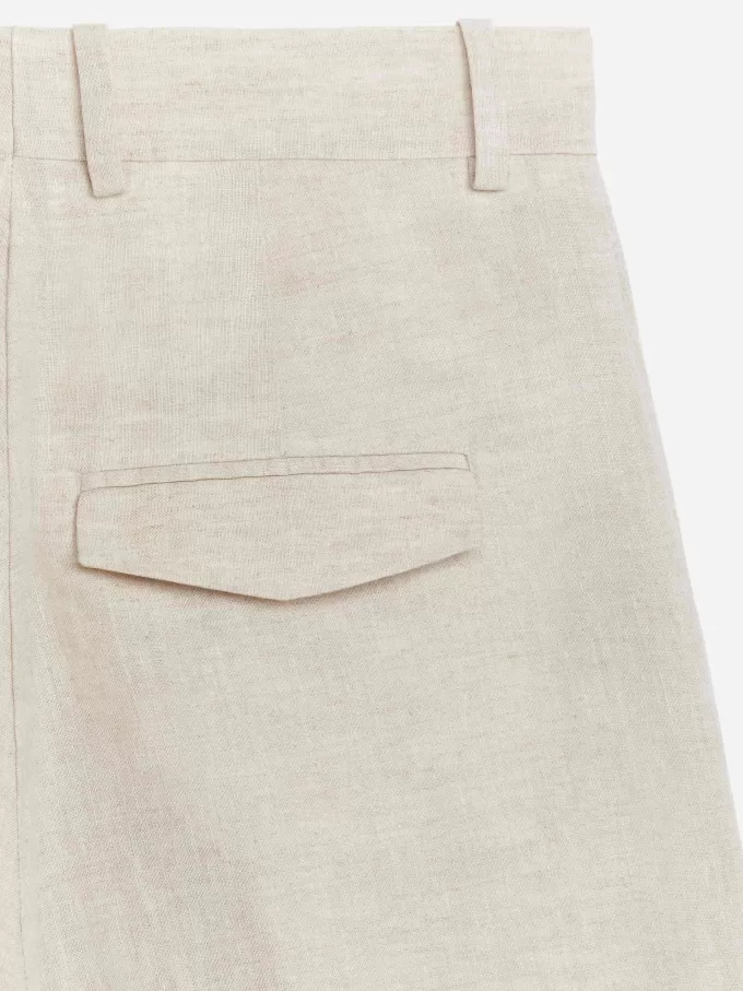 Shorts de lino de cintura alta Shorts de lino de cintura alta
