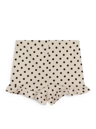 Shorts de punto con volantes