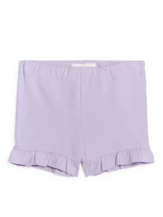 Shorts de punto con volantes