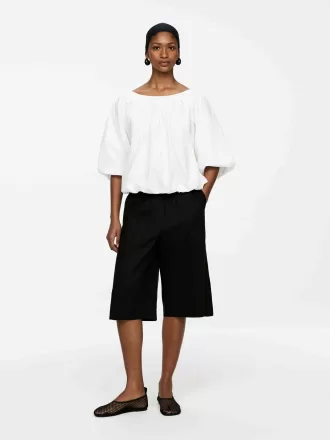 Shorts en mezcla de lino