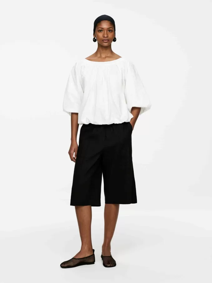 Shorts en mezcla de lino Shorts en mezcla de lino