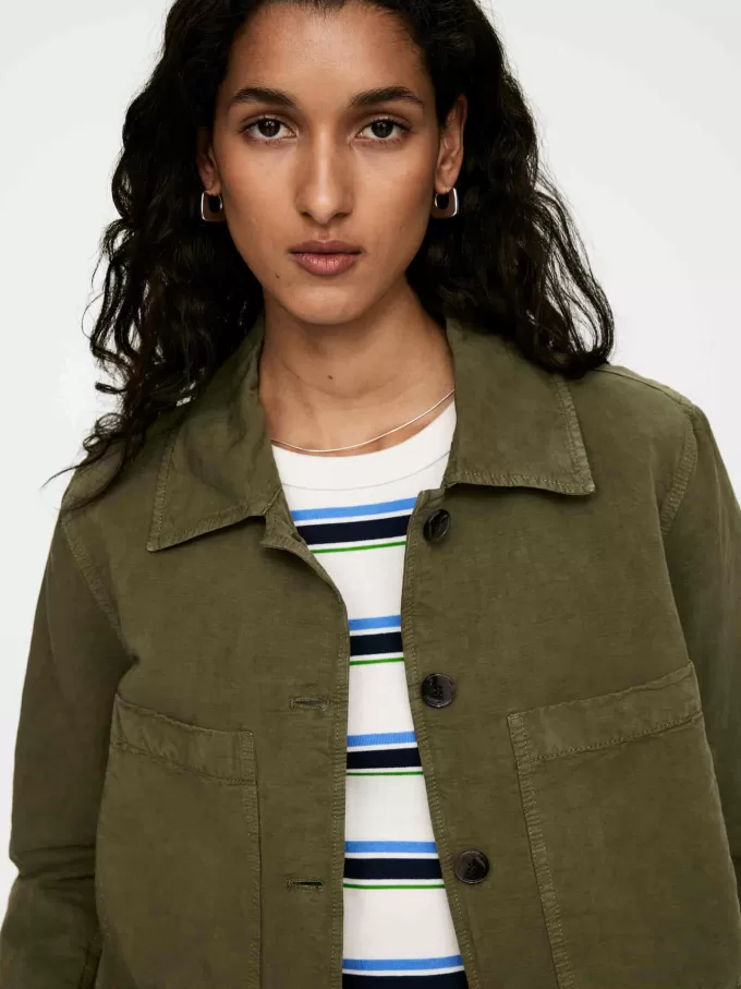 Sobrecamisa De Mezcla De Lino Sobrecamisa De Mezcla De Lino