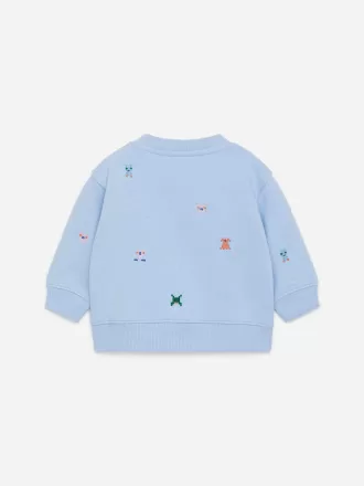 Sudadera De Algodón Bordada