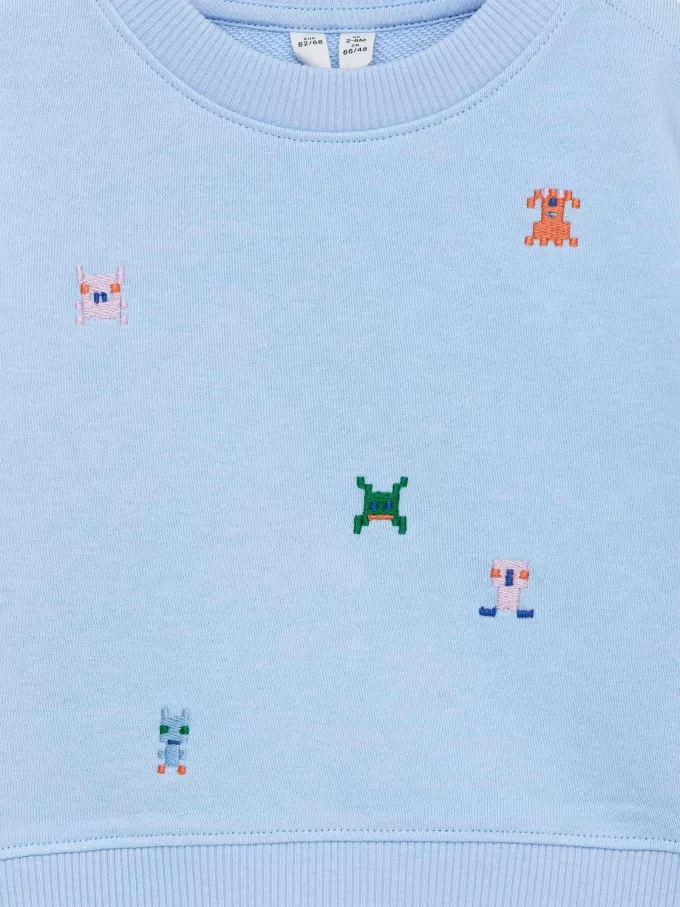 Sudadera De Algodón Bordada