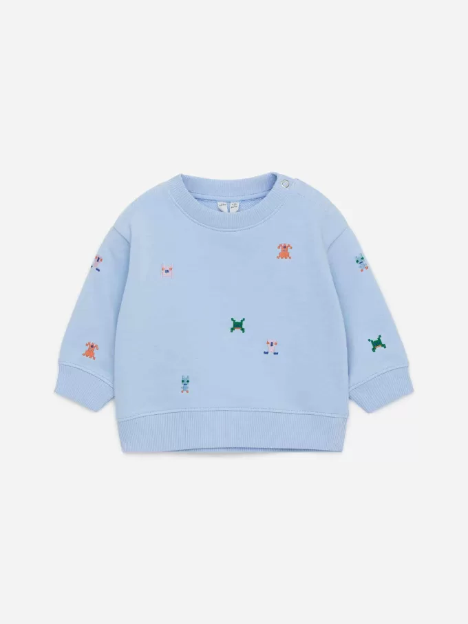 Sudadera De Algodón Bordada