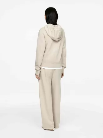 Sudadera con capucha de algodón con media cremallera Sudadera con capucha de algodón con media cremallera