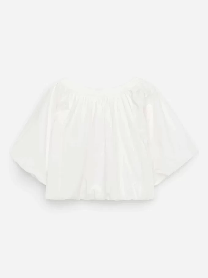 Top con dobladillo abullonado Top con dobladillo abullonado