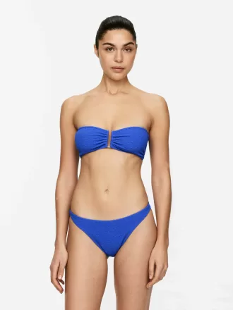 Top de bikini palabra de honor texturizado