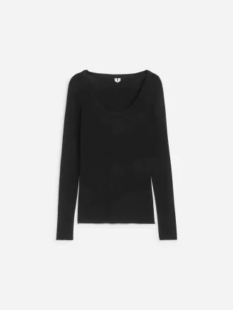 Top de canalé de lana