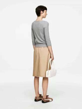 Top de canalé de lyocell