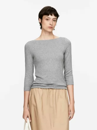 Top de canalé de lyocell