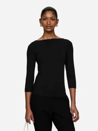 Top de canalé de lyocell