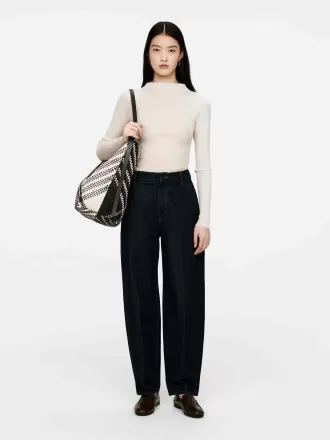 Top de lana acanalado