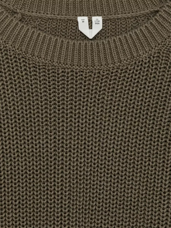 Top de manga corta de punto acanalado