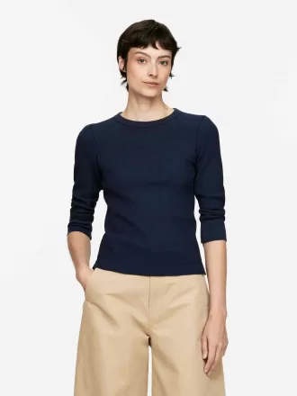 Top de punto gofrado