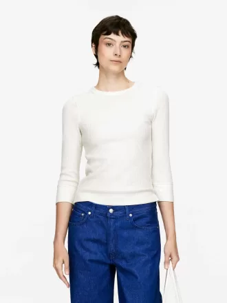 Top de punto gofrado