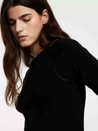 Top en mezcla de lana sin costuras