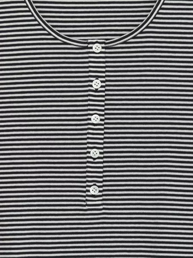 Top henley de canalé Top henley de canalé