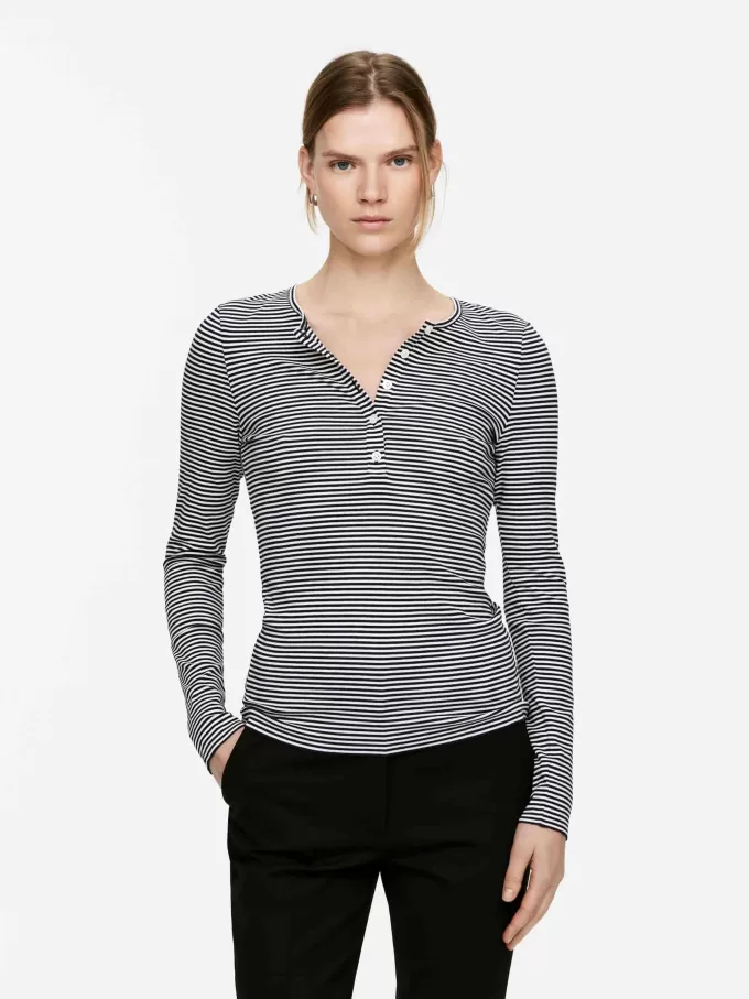 Top henley de canalé Top henley de canalé