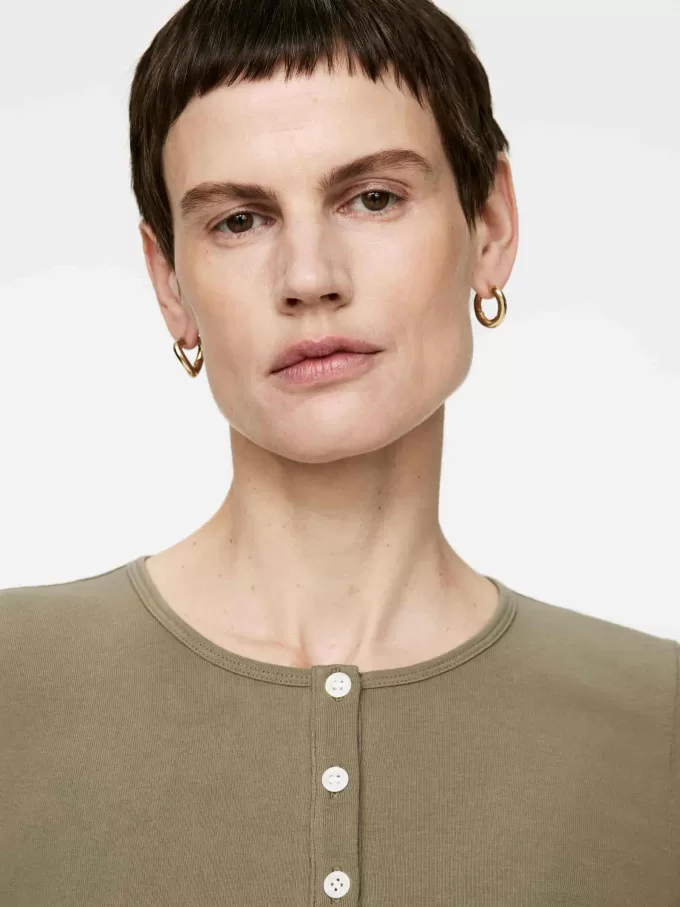 Top henley de canalé Top henley de canalé