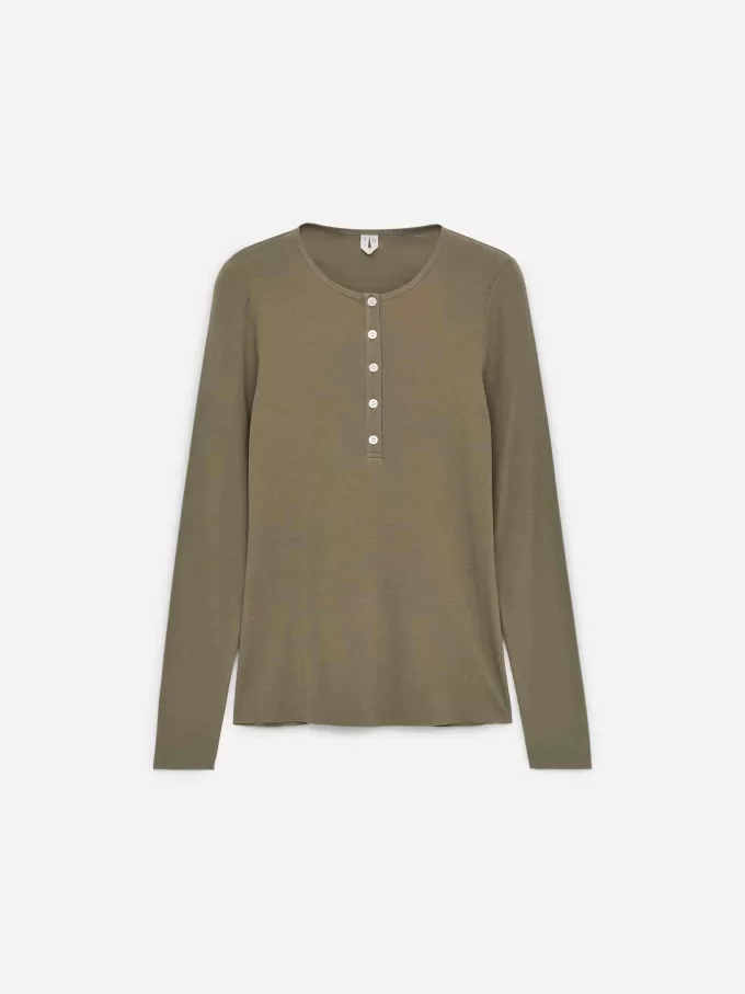 Top henley de canalé Top henley de canalé