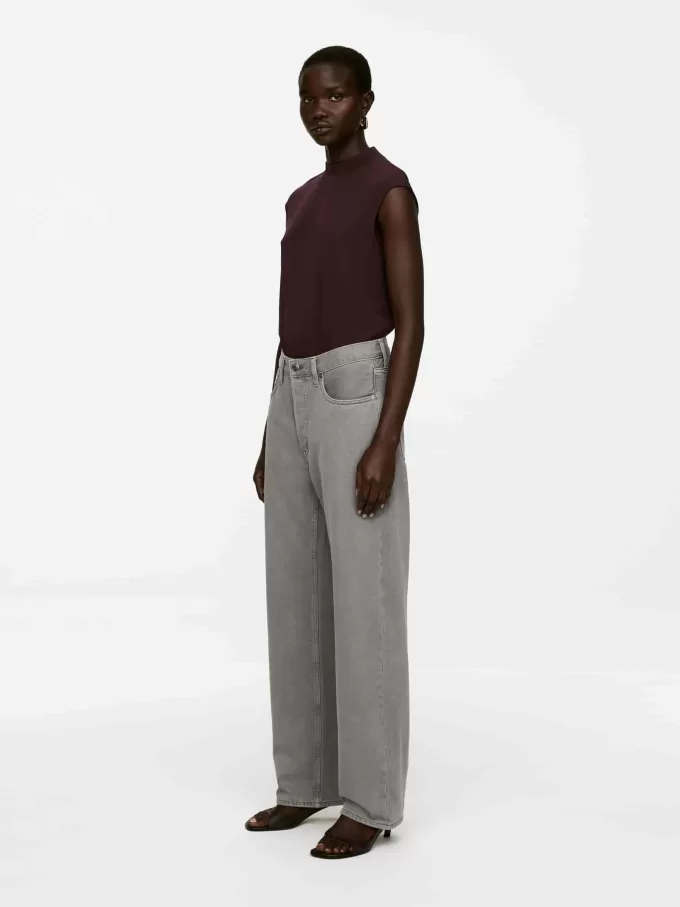 Top sin mangas con cuello simulado Top sin mangas con cuello simulado