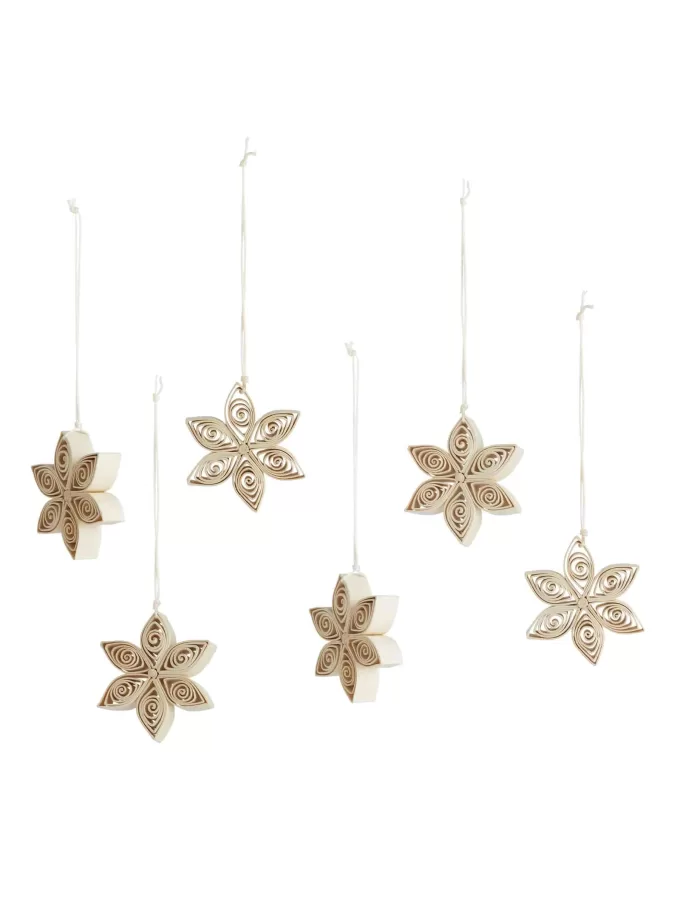 Un mundo de adornos de papel artesanal, juego de 6