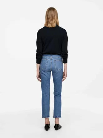 Vaqueros slim CROPPED JADE