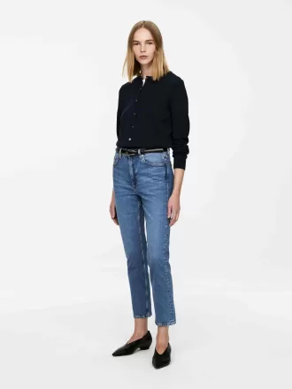Vaqueros slim CROPPED JADE