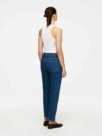 Vaqueros slim CROPPED JADE