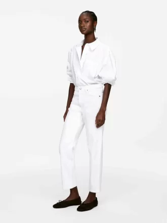 Vaqueros slim CROPPED JADE