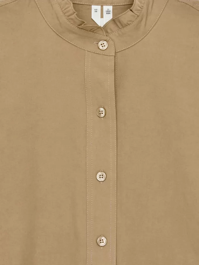 Vestido de algodón con detalle de volantes Vestido de algodón con detalle de volantes